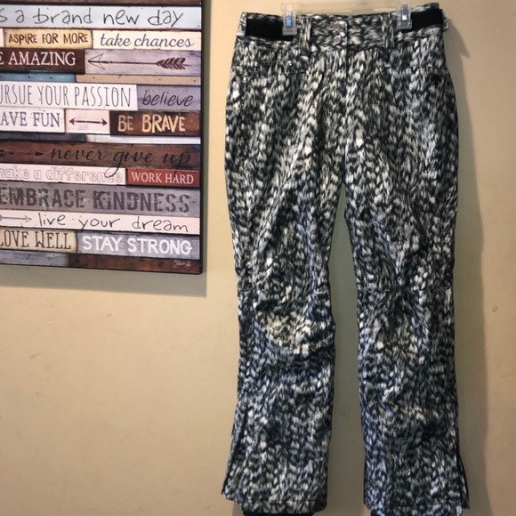 Descente Snowboard pants in black, grey and cream - Picture 1 of 16